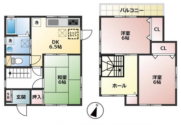 栄町2丁目貸家の物件間取画像